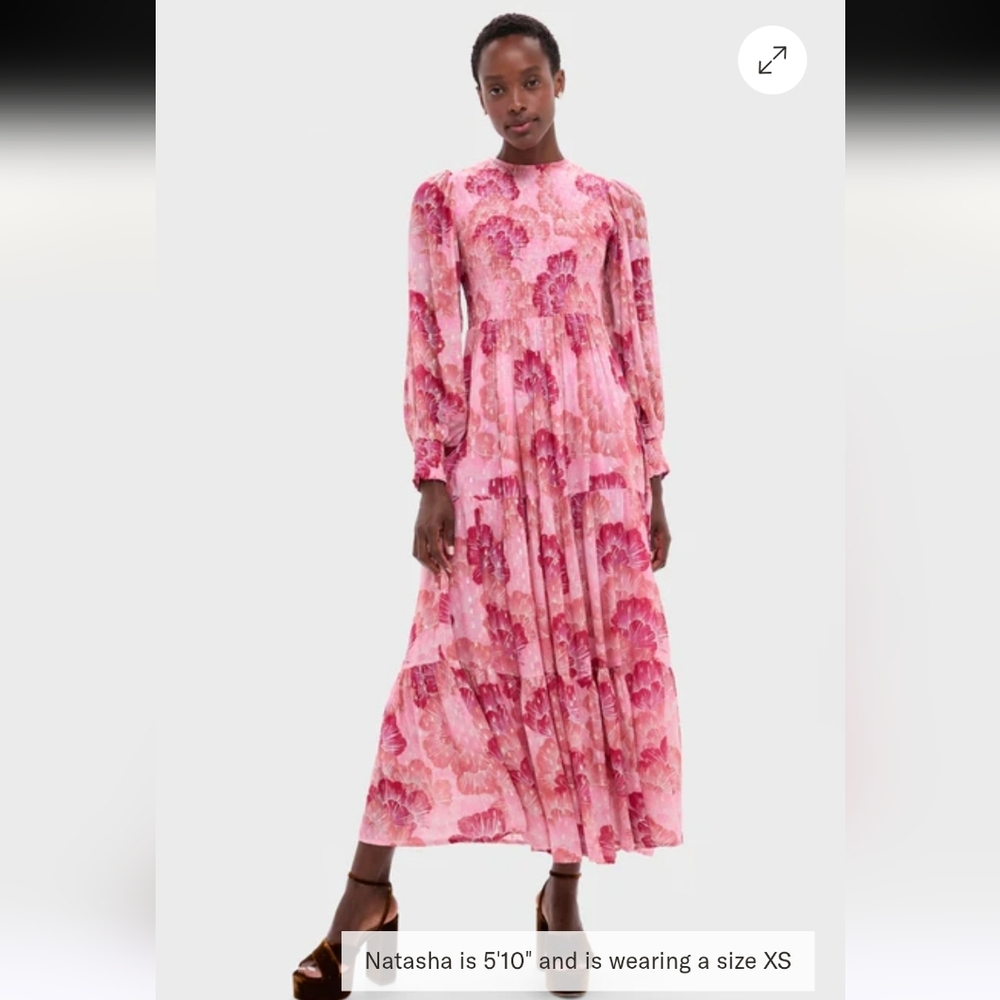 Tuckernuck Oliphant Smocked Top Maxi Dress Madrid Blush - M